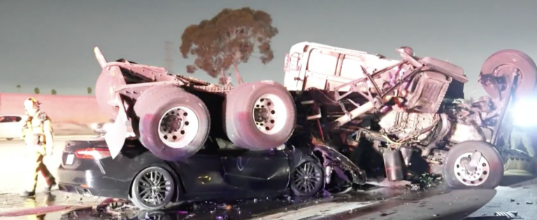 Tanker truck wreck in South Los Angeles leaves trail of destruction; 1 dead and 2 injured